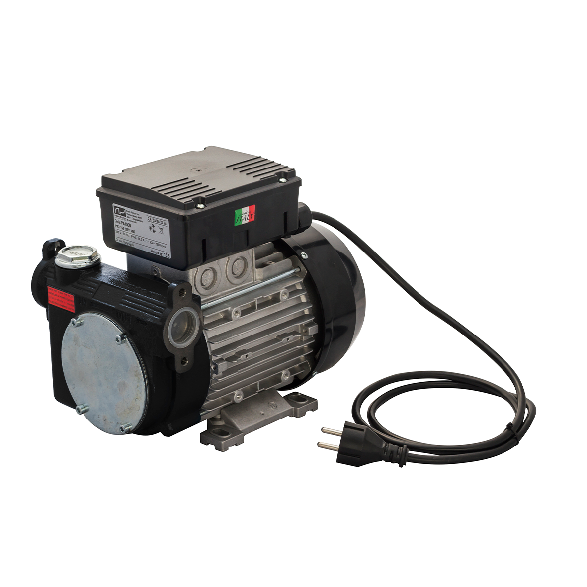 Adam Pumps 12V HighFlow Dieselpumpe, Betankungspumpe mit Tragegriff, max.  85 l/min., Schalter, 4m Batteriekabel mit Klemmen und Sicherung 